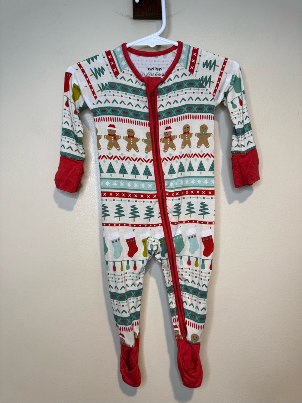 Little Sleepies Gingerbread Fair Isle Zippy 0-3 months